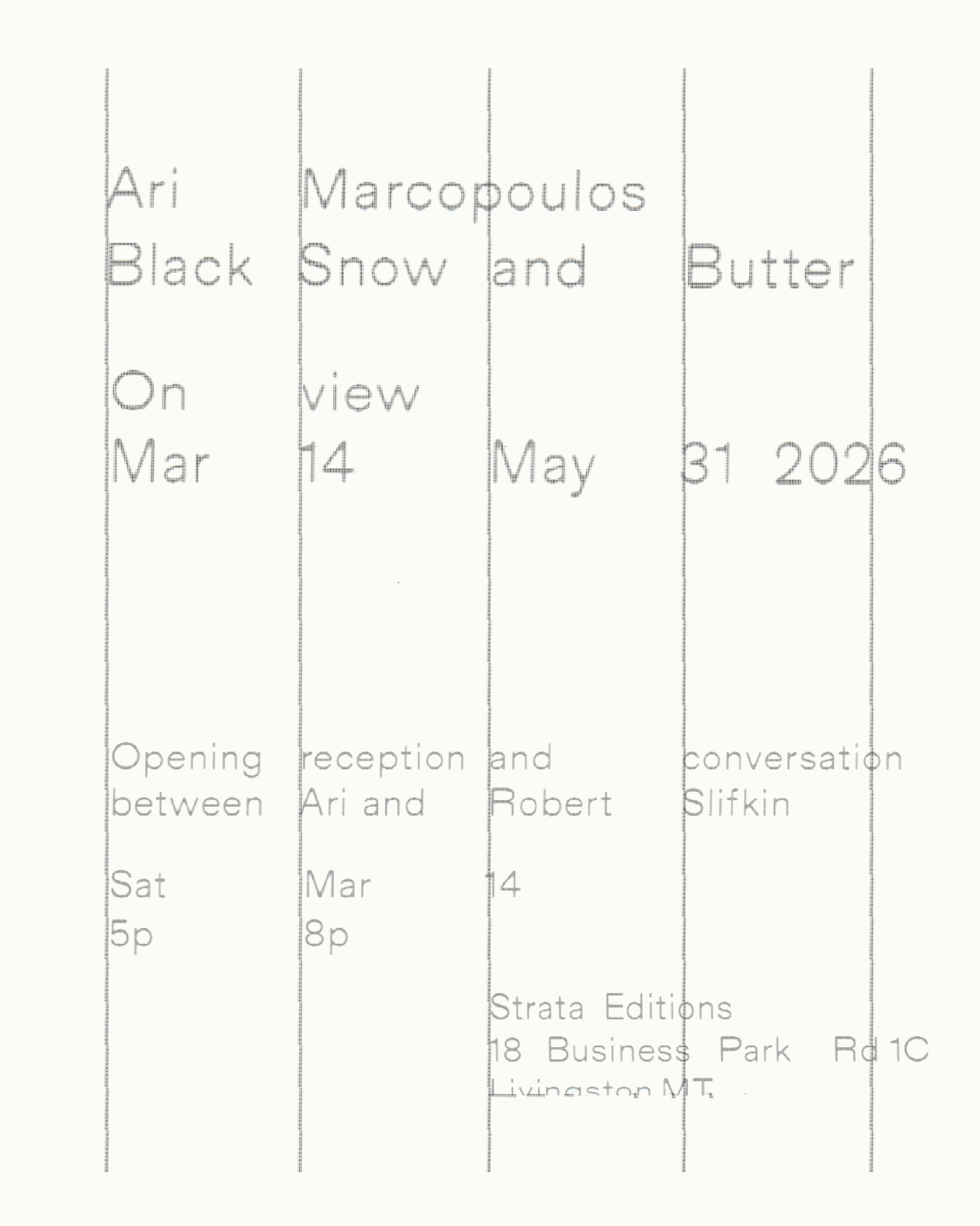 Black Snow and Butter